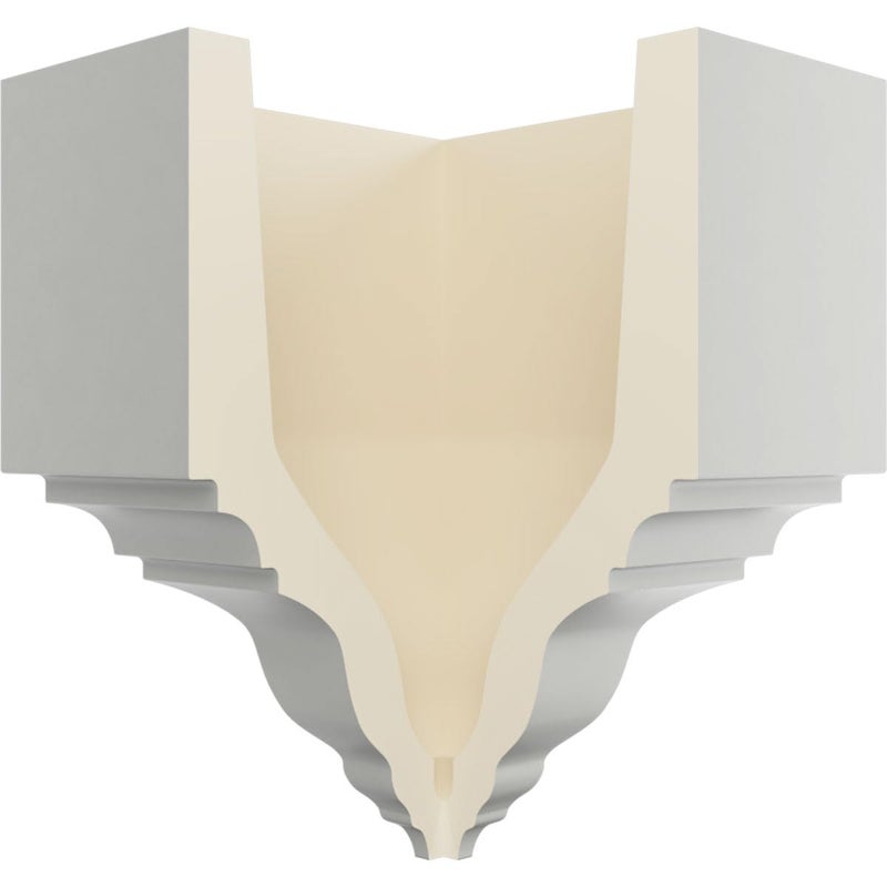 Ekena Millwork MOC03X03BI Outside Corner for Moulding Profiles Less than 3 1/8"P and 3 7/8"H, 3 1/8"P x 3 1/8"W x 7 3/4"H, Primed - Image 5